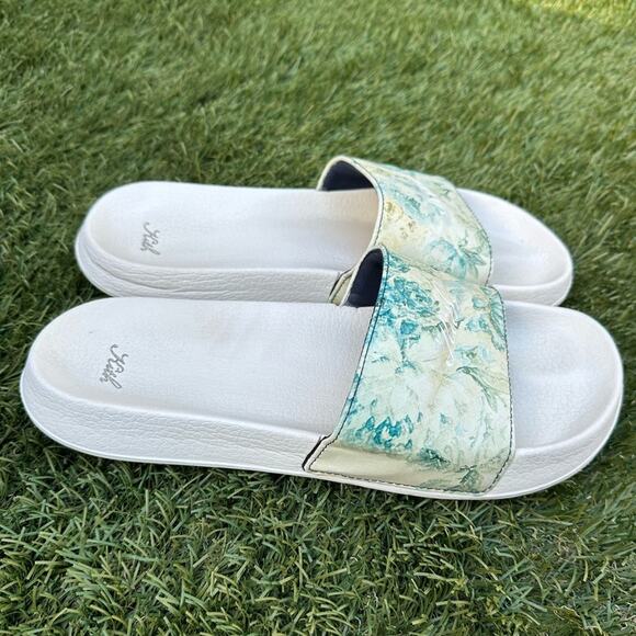 Kith Vintage Floral Streetwear Slides Lightweight Slip On Loungewear Sandals 10 - Picture 1 of 9